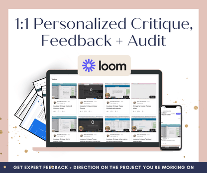 1:1 Personalized Critique, Feedback + Audit - Success with Soul Shop for coaches, course creators and online entrepreneurs.