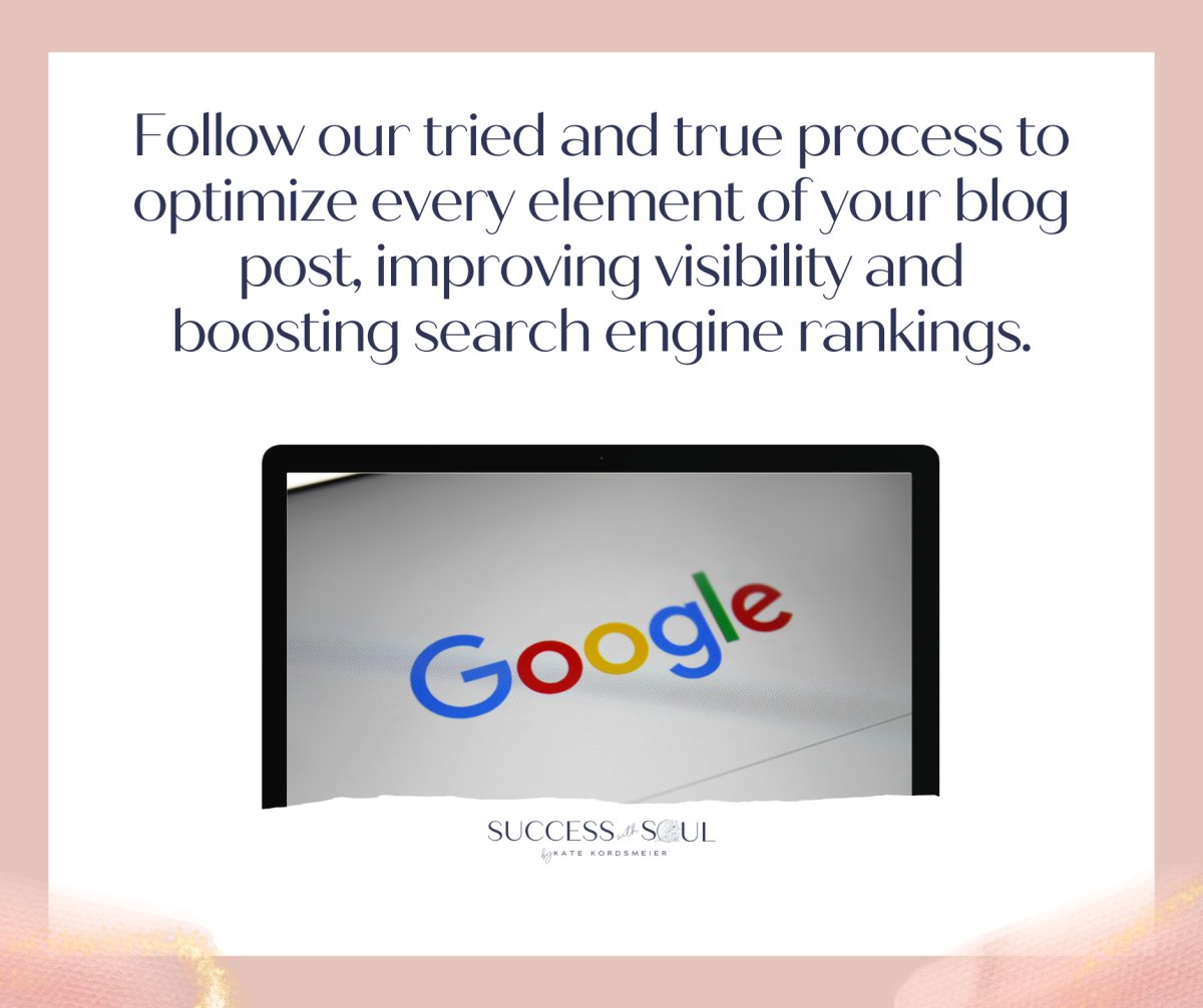 Blog Optimization Roadmap: A Complete SEO Checklist - Success with Soul Shop for coaches, course creators and online entrepreneurs.