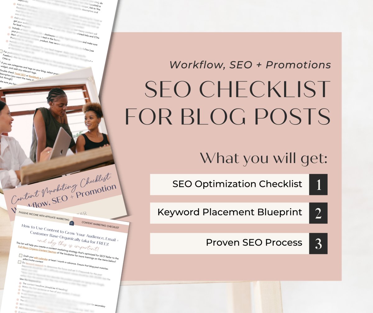 Blog Optimization Roadmap: A Complete SEO Checklist - Success with Soul Shop for coaches, course creators and online entrepreneurs.