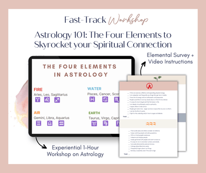 Fast - Track Workshop: Astrology 101: The Four Elements for Women Entrepreneurs - Success with Soul Shop for coaches, course creators and online entrepreneurs.