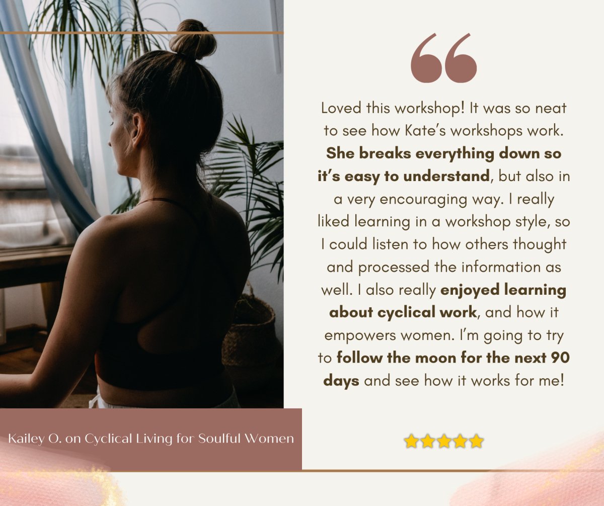 Fast - Track Workshop: Cyclical Living for Soulful Women - Success with Soul Shop for coaches, course creators and online entrepreneurs.