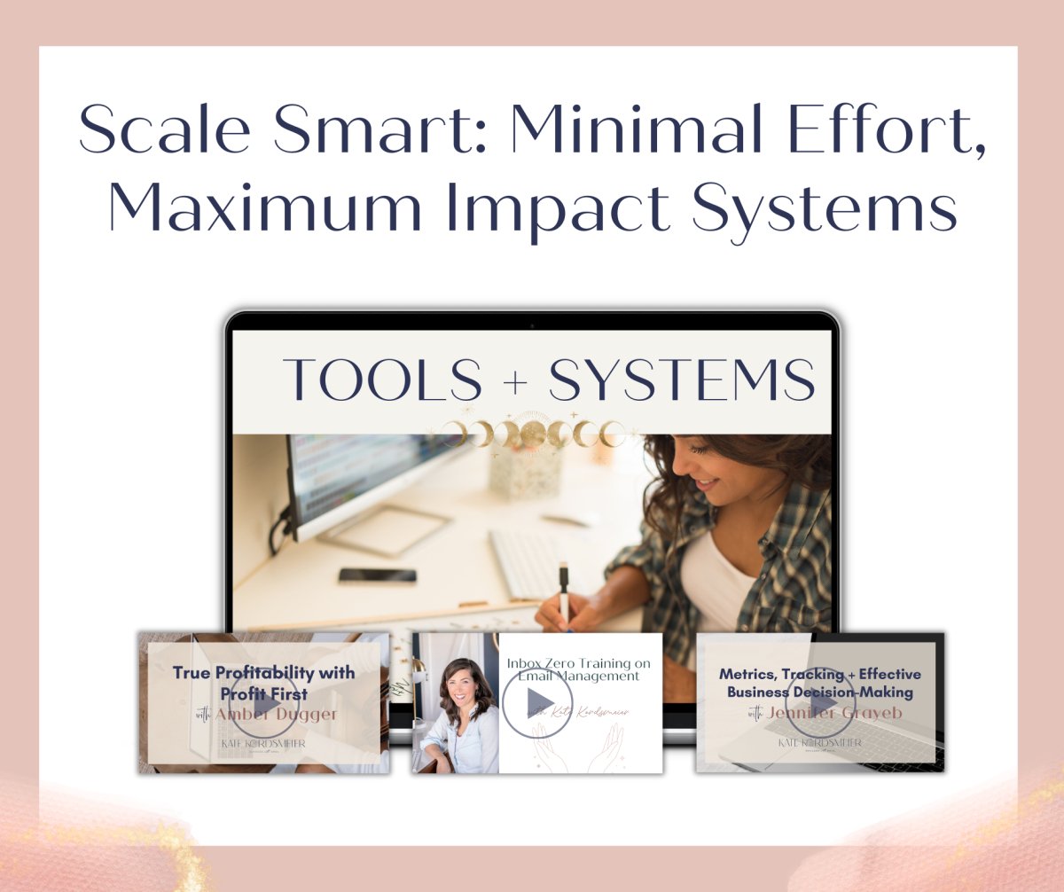 Scale Smart: Minimal Effort, Maximum Impact Systems - Success with Soul Shop for coaches, course creators and online entrepreneurs.