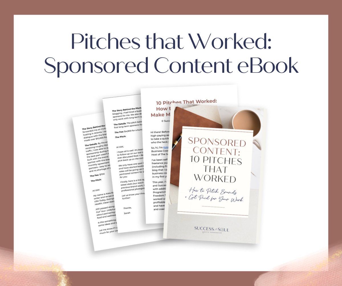 Sponsored Content Cashflow: Mastering the Art of Brand Partnerships from Pitch to Paycheck - Success with Soul Shop for coaches, course creators and online entrepreneurs.