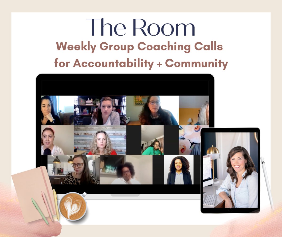 The Room: Weekly Group Coaching Calls for Accountability + Community - Success with Soul Shop for coaches, course creators and online entrepreneurs.