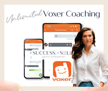 Unlimited Monthly Voxer Coaching - Success with Soul Shop for coaches, course creators and online entrepreneurs.