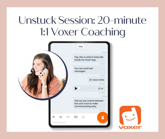 Unstuck Session: 20 - minute 1:1 Voxer Coaching - Success with Soul Shop for coaches, course creators and online entrepreneurs.