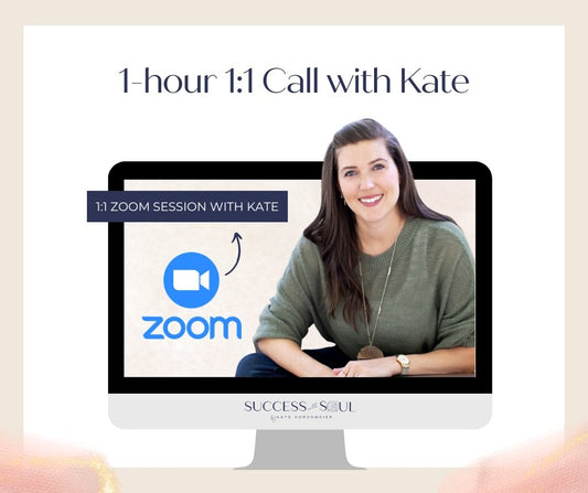 1-hour 1:1 Call with Kate Kordsmeier - Success with Soul Shop for coaches, course creators and online entrepreneurs.