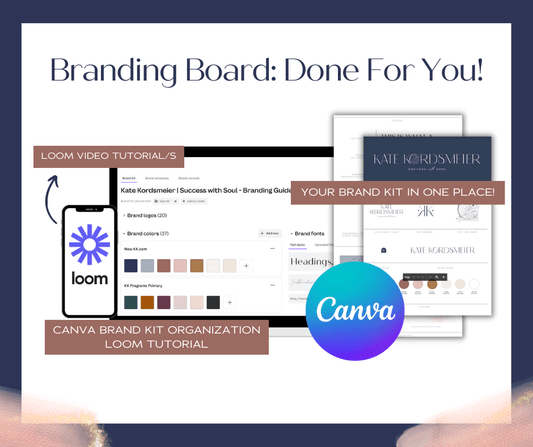 Branding Board: Done For You! - Success with Soul Shop for coaches, course creators and online entrepreneurs.