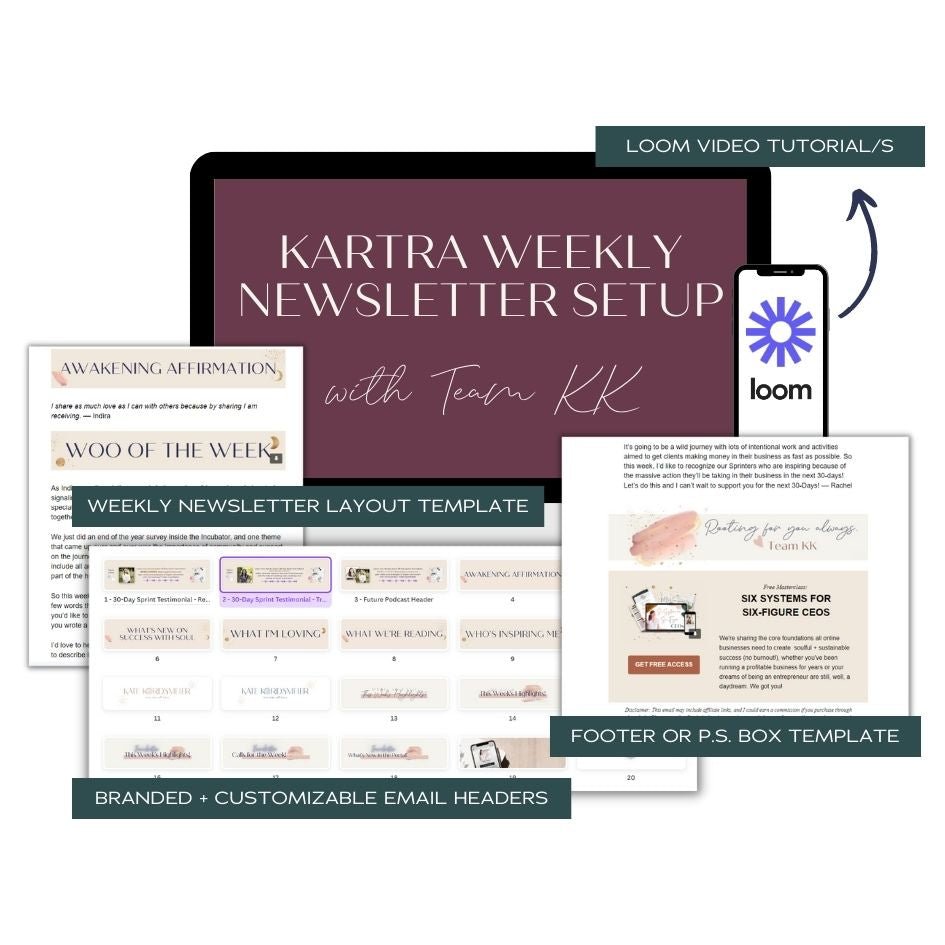 Kartra Weekly Newsletter Set-Up: Done For You! - Success with Soul Shop for coaches, course creators and online entrepreneurs.