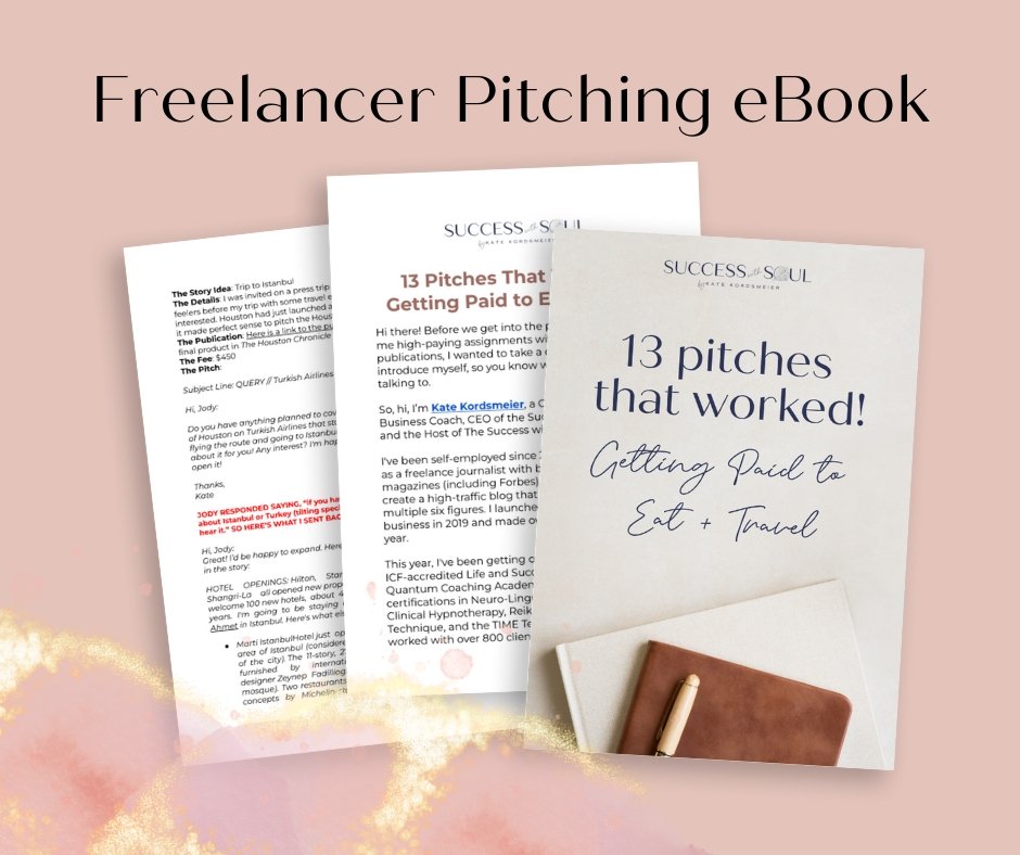 Pitches that Worked: Freelance Writing Jobs eBook - Success with Soul Shop for coaches, course creators and online entrepreneurs.